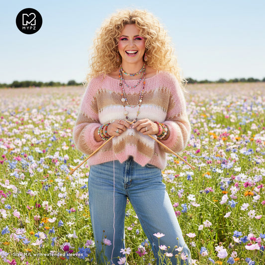 Light Mohair top Beige
