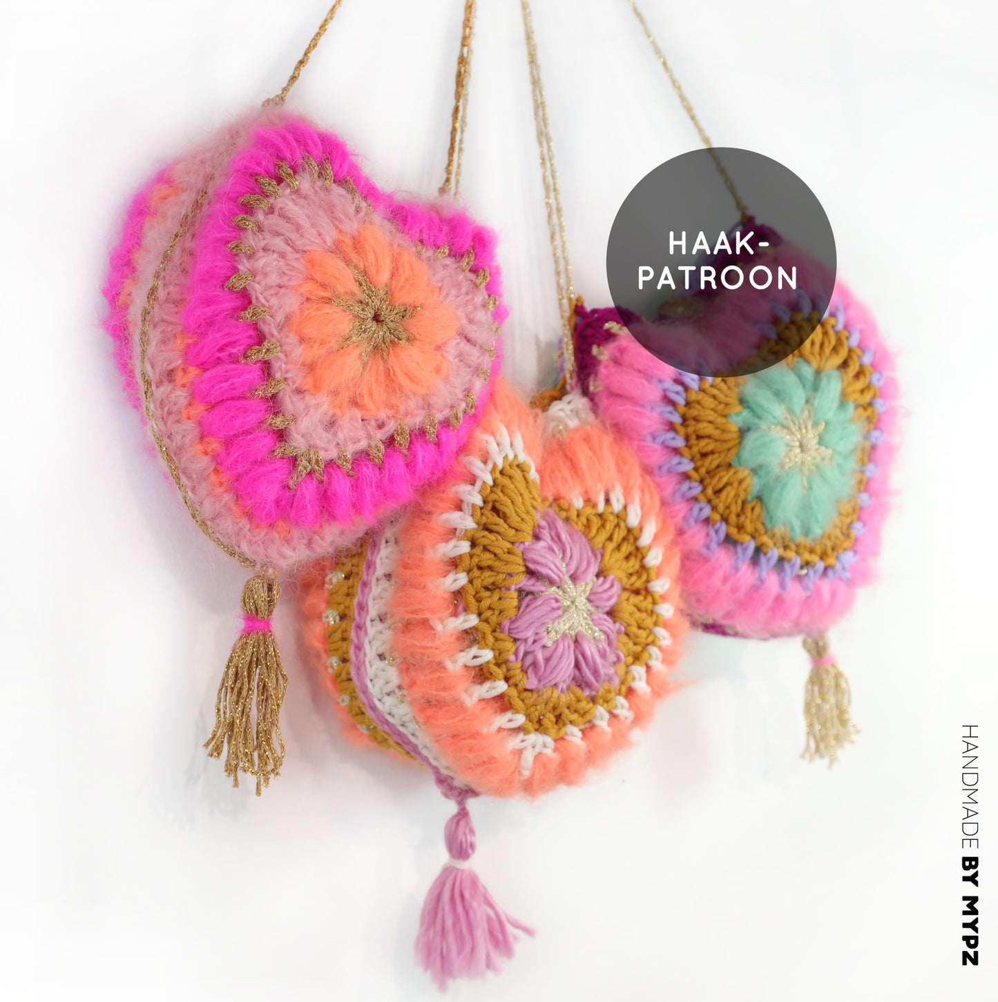 Crochet pattern - MYPZ 3D Heart bag (ENG-NL-DE-FR-ES)