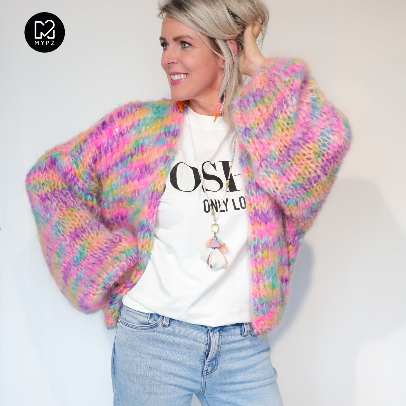 Knitting Kit – MYPZ Short Chunky Mohair Cardigan Maia No.15 (ENG-NL-DE)