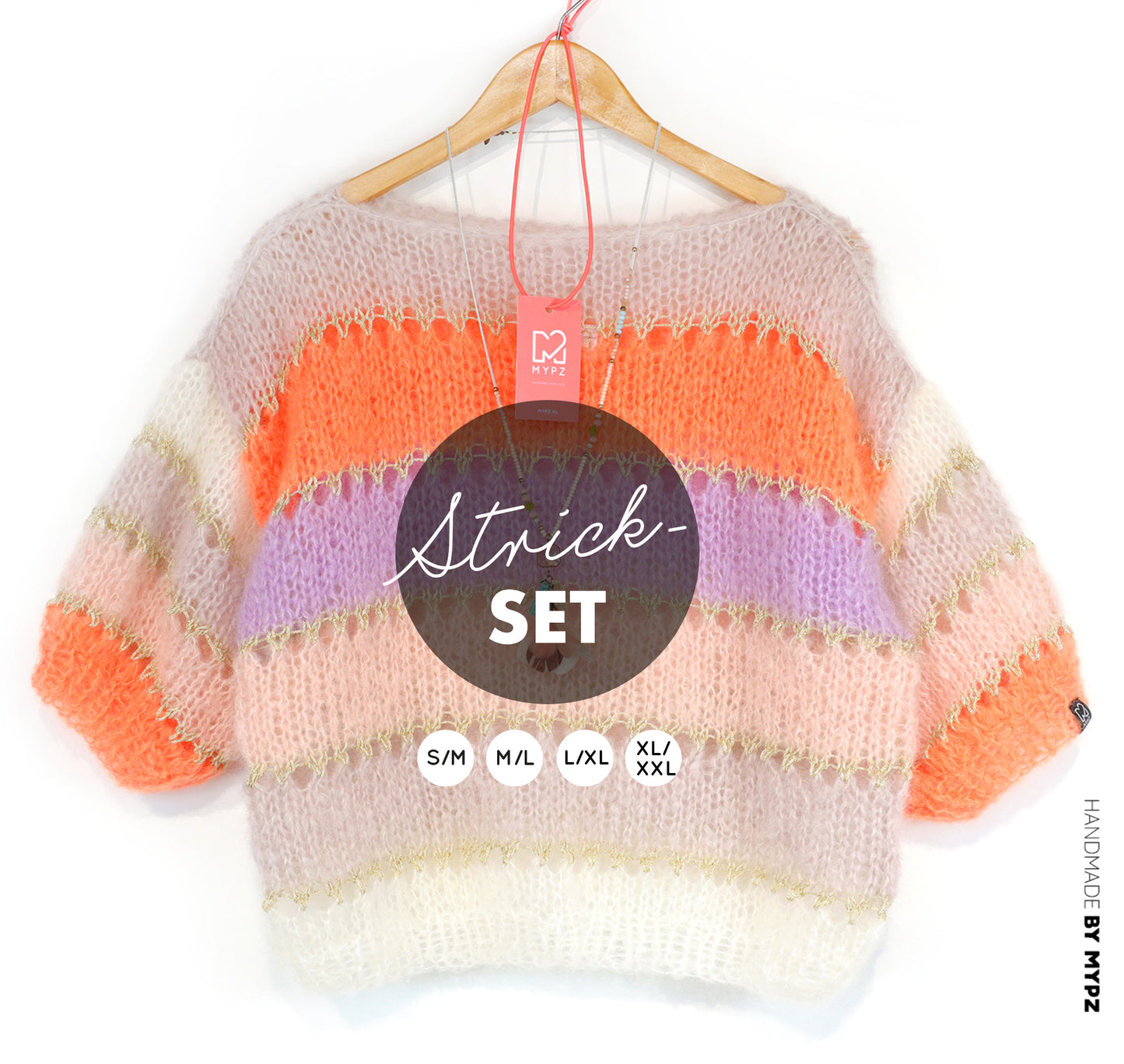 Knitting kit – MYPZ Basic Light Mohair Top Orange No10 (ENG-NL-DE-FR)