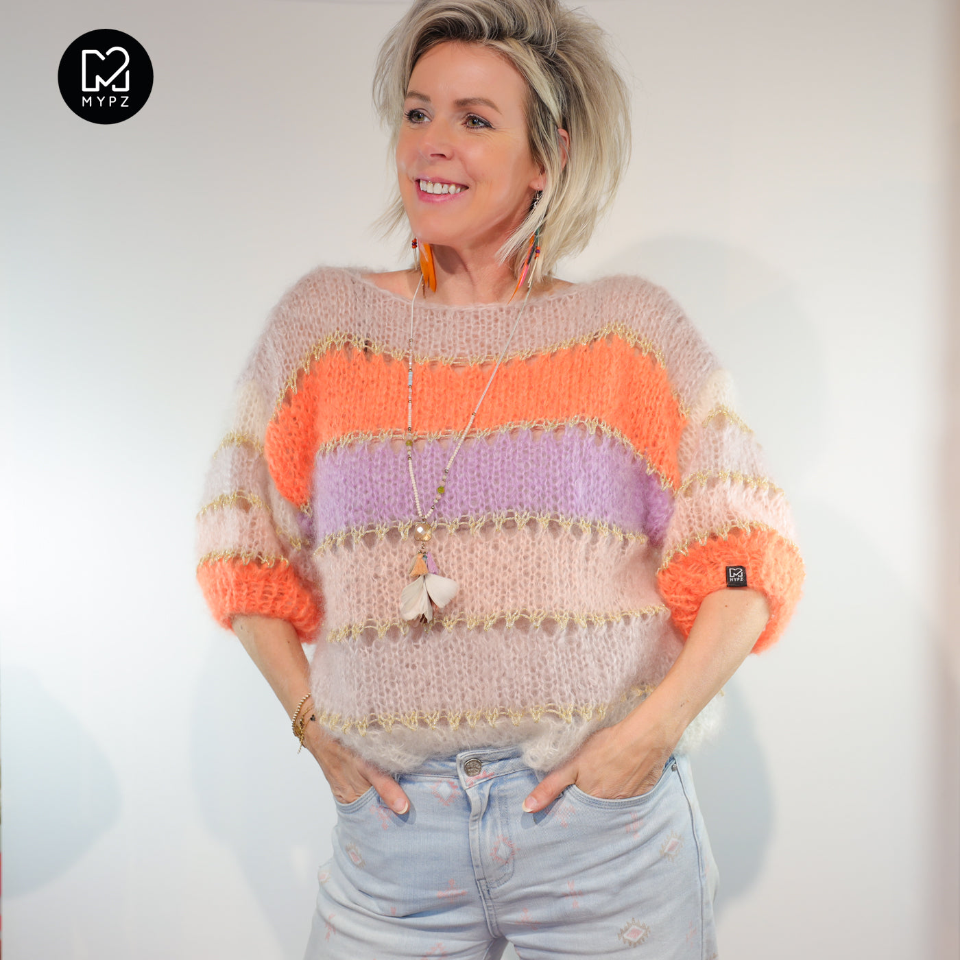 Knitting kit – MYPZ Basic Light Mohair Top Orange No10 (ENG-NL-DE-FR)