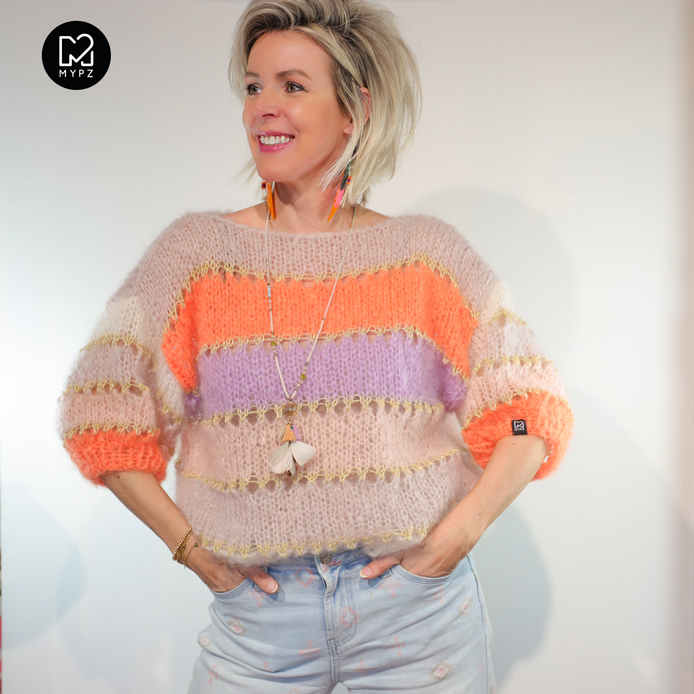 Knitting kit – MYPZ Basic Light Mohair Top Orange No10 (ENG-NL-DE-FR)