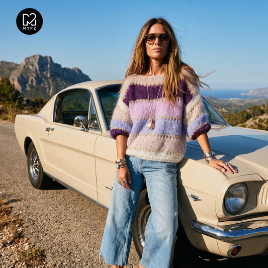 Knitting Pattern – MYPZ Basic Light Mohair Top Purple No10 (ENG-DE-NL-ES-FR-IT-DA-SV-NO)
