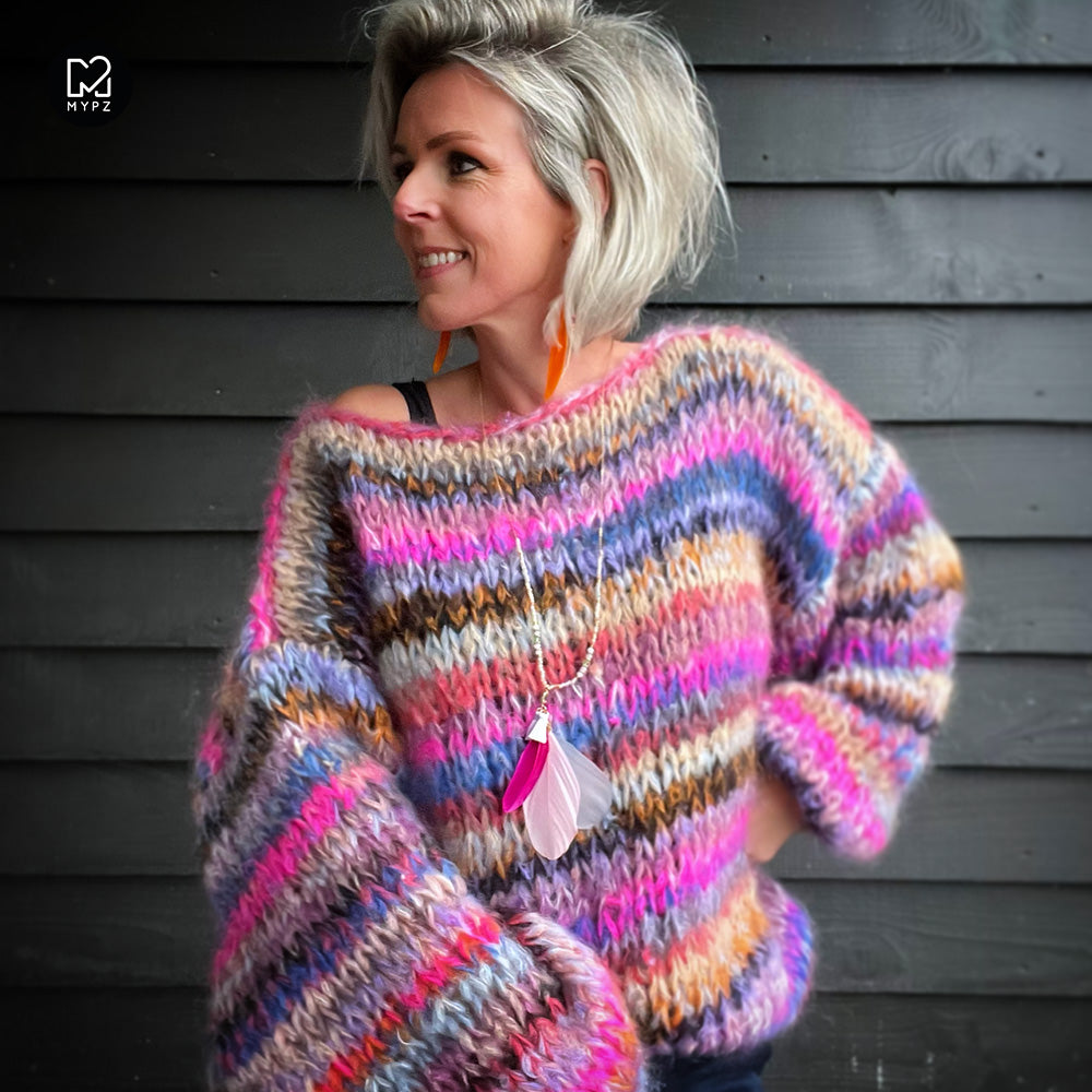 Knitting Kit – MYPZ Chunky Mohair Pullover Flirty No15 (ENG-NL)