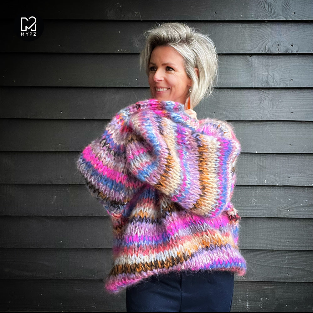 Knitting Kit – MYPZ Chunky Mohair Pullover Flirty No15 (ENG-NL)