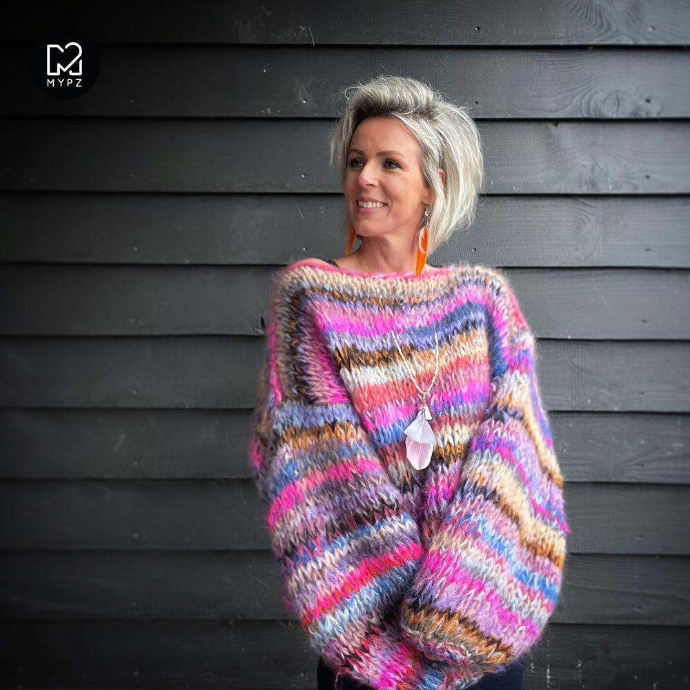 Knitting Kit – MYPZ Chunky Mohair Pullover Flirty No15 (ENG-NL)