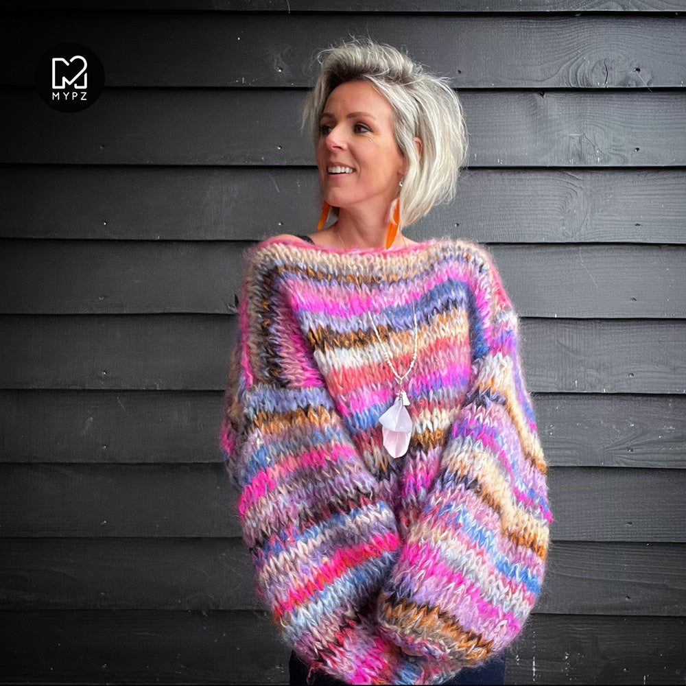 Knitting Kit – MYPZ Chunky Mohair Pullover Flirty No15 (ENG-NL)