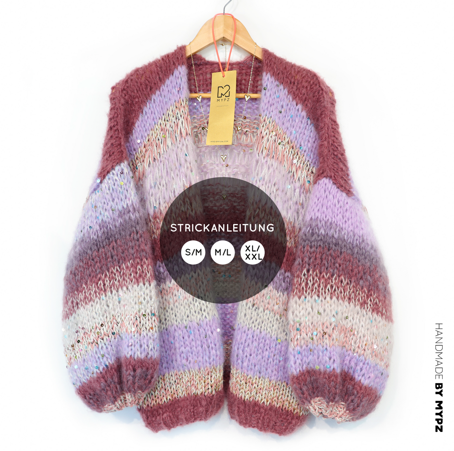 Knitting Pattern – Chunky Mohair Cardigan Whisper Rose No.12 (ENG-NL-DE)