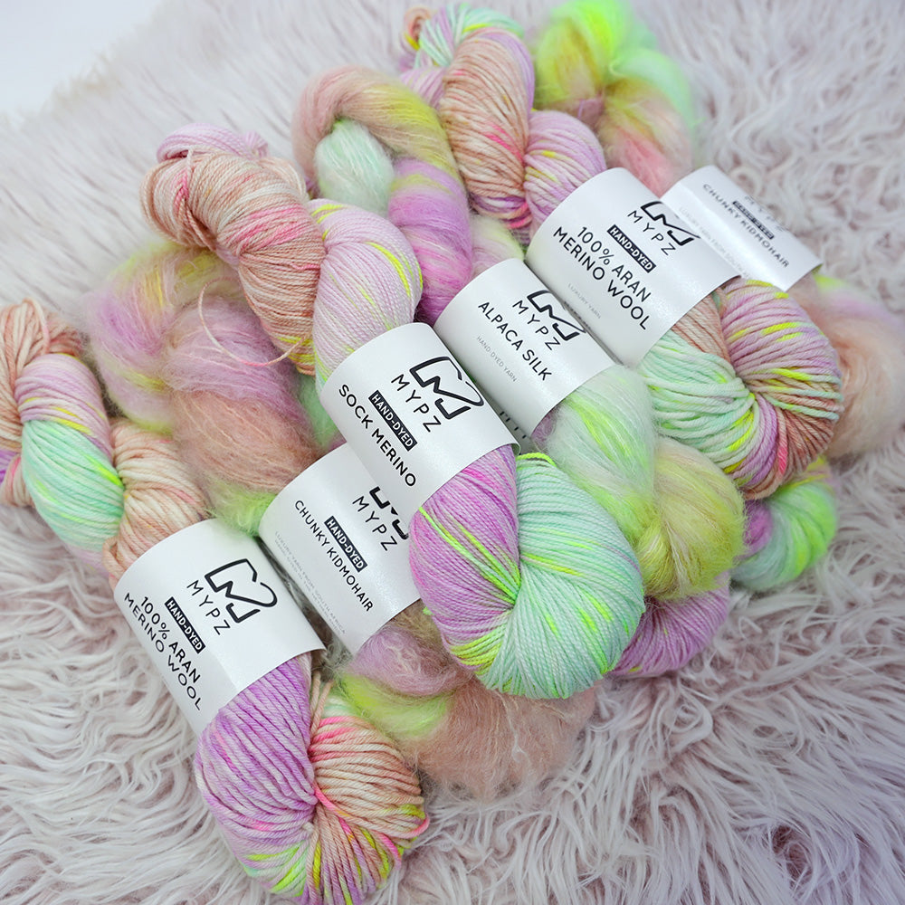 MYPZ Hand-dyed 100% Aran Merino Wool – Beach