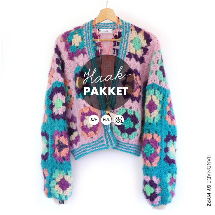 Crochet kit - MYPZ Granny square bomber cardigan Hailey (ENG-NL)