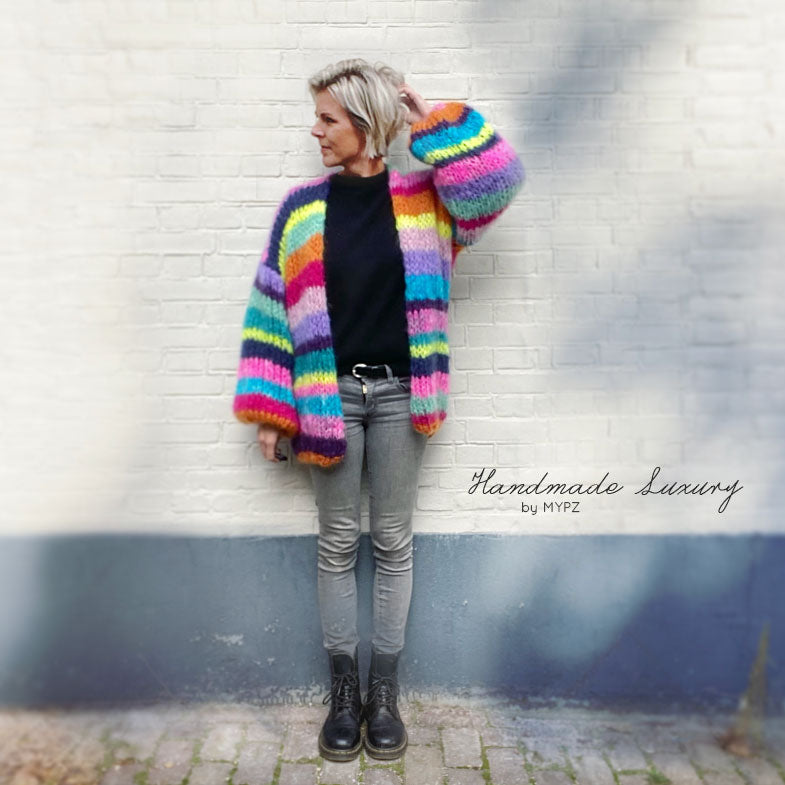 MYPZ chunky mohair rainbow cardigan No15