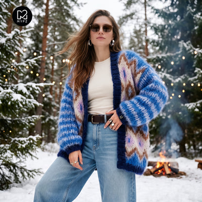 Knit pattern – Chunky Mohair Jacket Alpine Breeze No.12 (ENG-DE-NL-ES-FR-IT-DA-SV-NO)