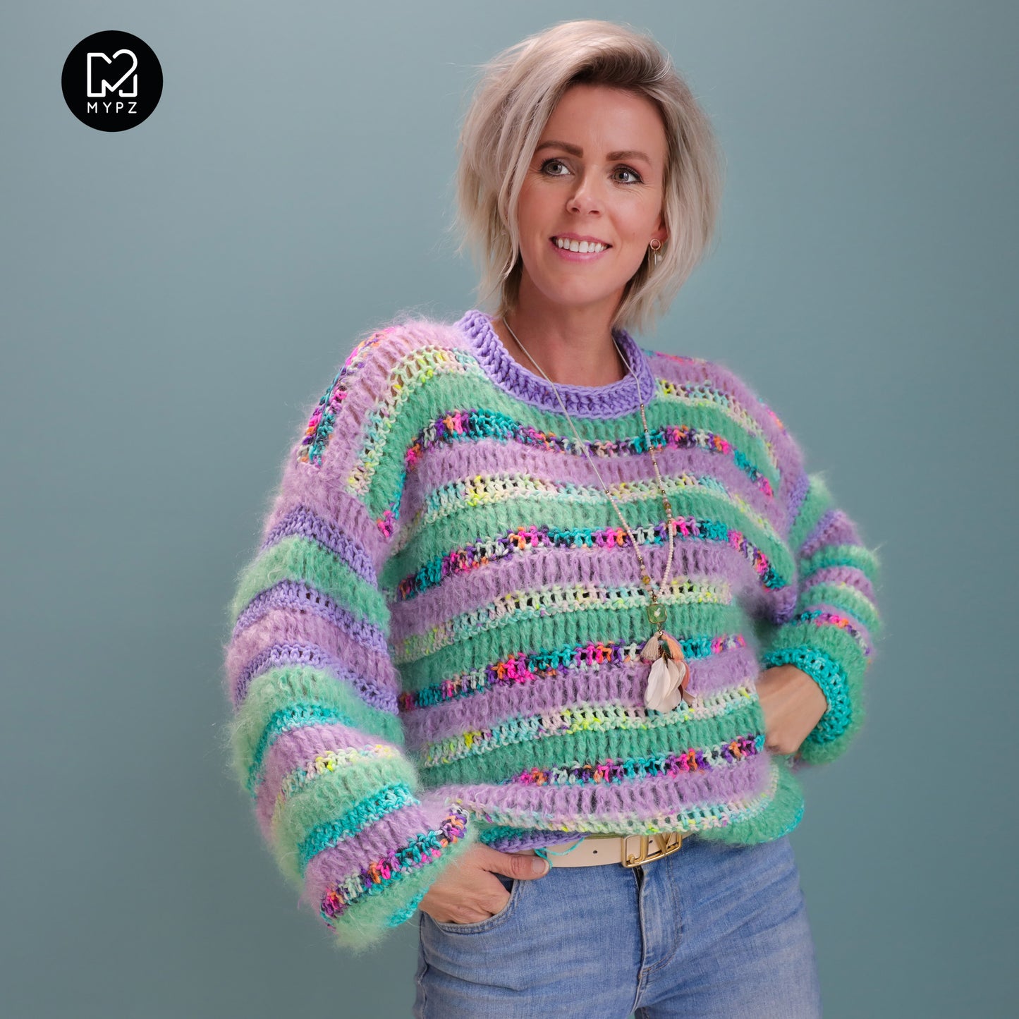 Crochet kit – MYPZ Chunky pullover Archie (ENG-NL-DE)