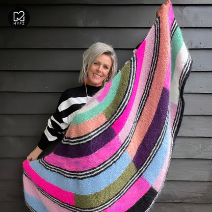 Knitting pattern - Big Cosy Cuddle Mohair Shawl No6 (ENG-NL)