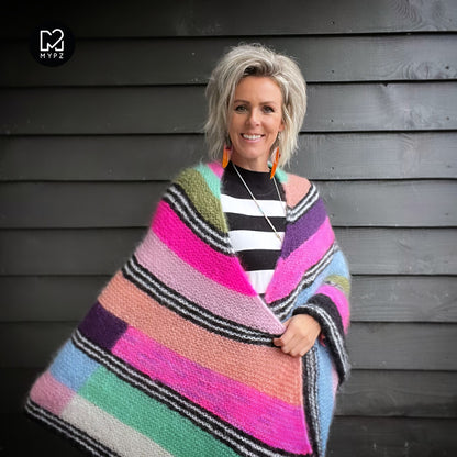 Knitting pattern - Big Cosy Cuddle Mohair Shawl No6 (ENG-NL)