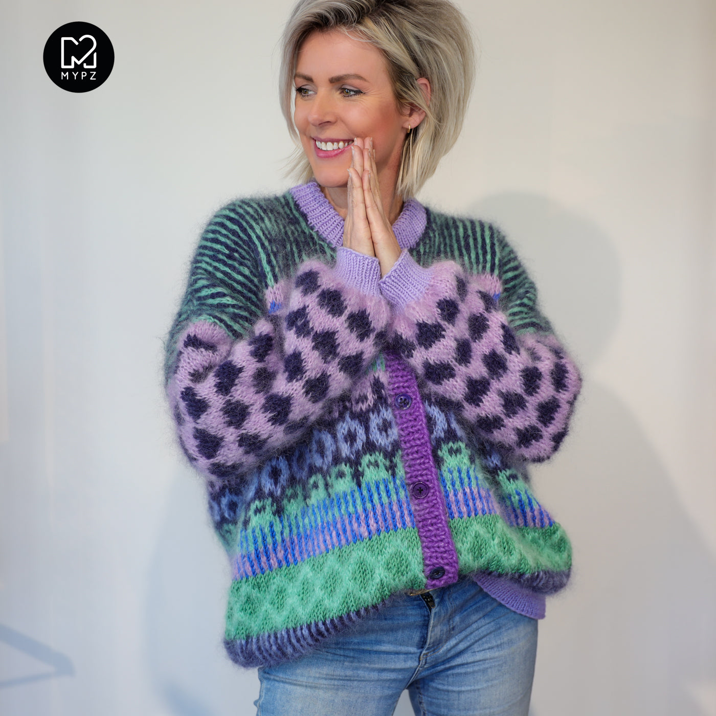 Knitting pattern – MYPZ Cardigan True Blue No6 (ENG-NL-DE)