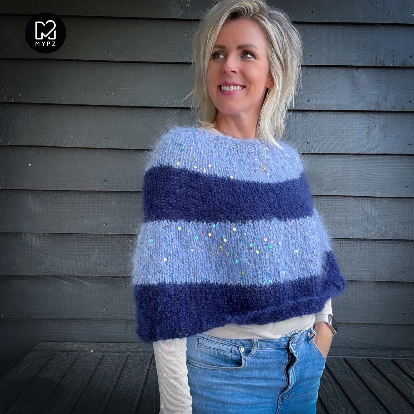Knitting pattern – MYPZ Moonlight Sparkle Cape No8 (ENG-NL-DE)