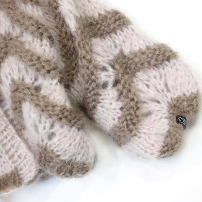 Knitting Kit – Short Chunky Mohair Cardigan Stonies Wave No.12 (ENG-DE-NL-ES-FR-IT-DA-SV-NO)