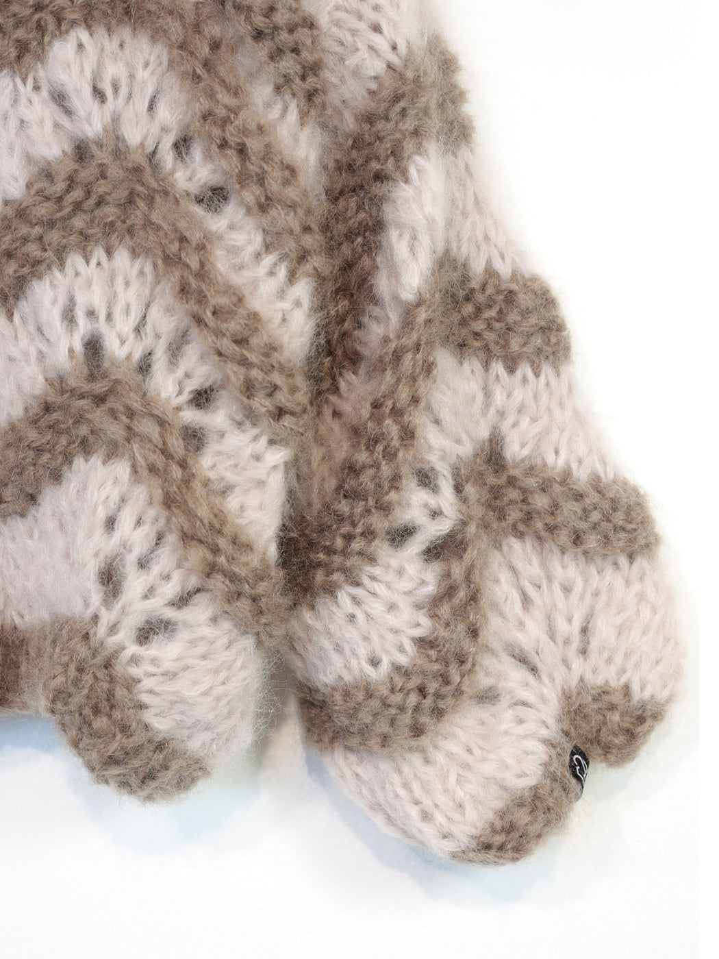 MYPZ Short Chunky Mohair Cardigan Stonies Wave