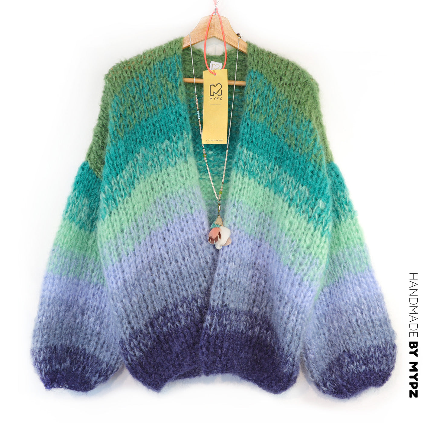 Knit pattern – MYPZ Chunky Mohair Cardigan Mystic Lagoon No15 (ENG-DE-NL-ES-FR-IT-DA-SV-NO)
