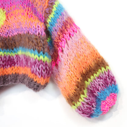 Knitting Kit – MYPZ Short Chunky Pullover Neon Hearts No15 (ENG-NL-DE)