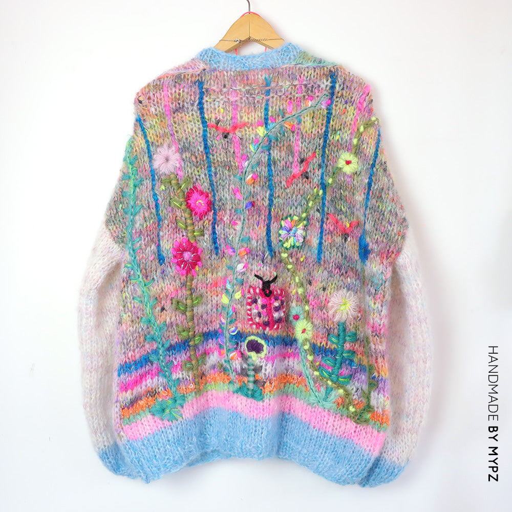 MYPZ Chunky Mohair Cardigan Flowerfields