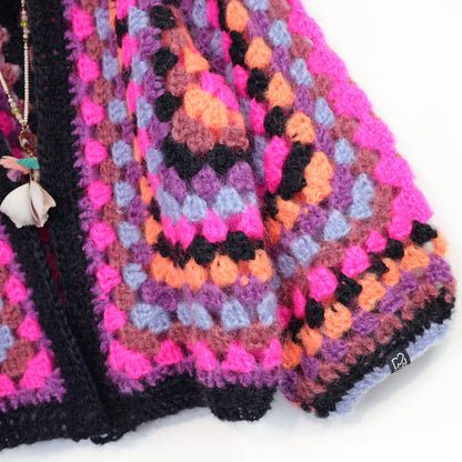 Crochet kit – MYPZ Hexagon Mohair Cardigan Wild (ENG-NL-DE)