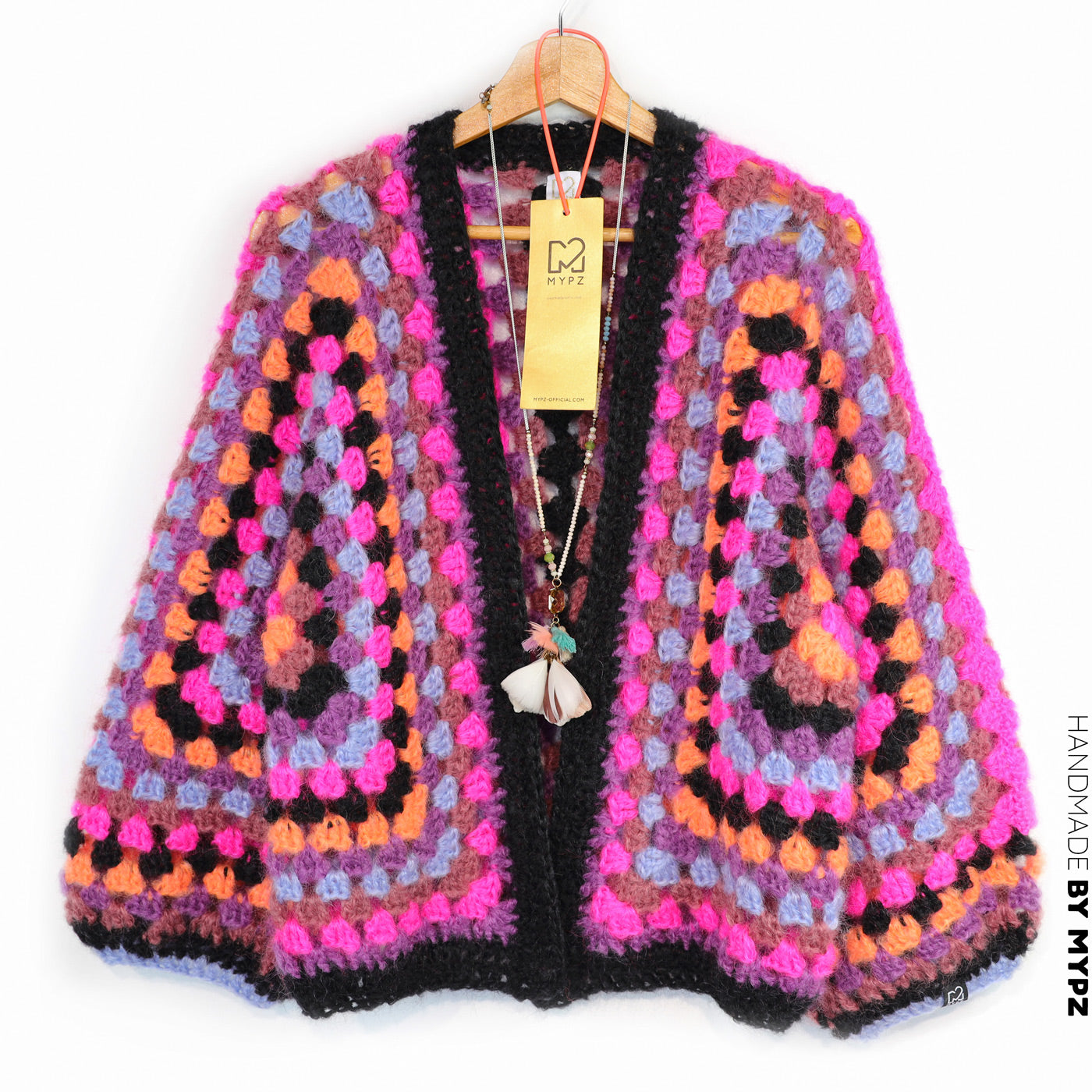 Crochet kit – MYPZ Hexagon Mohair Cardigan Wild (ENG-NL-DE)