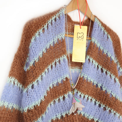 Knitting kit – MYPZ Light Mohair Cardigan Royal Coco No10 (ENG-NL-DE)