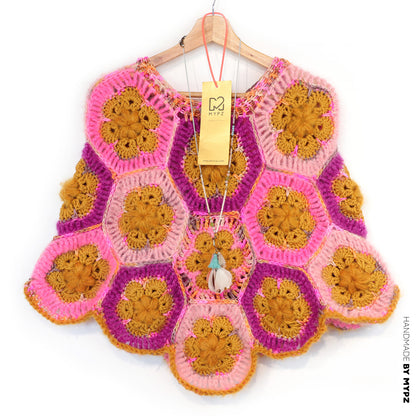 Crochet kit - MYPZ Poncho Pecan (ENG-DE-NL-ES-FR-IT-DA-SV-NO)