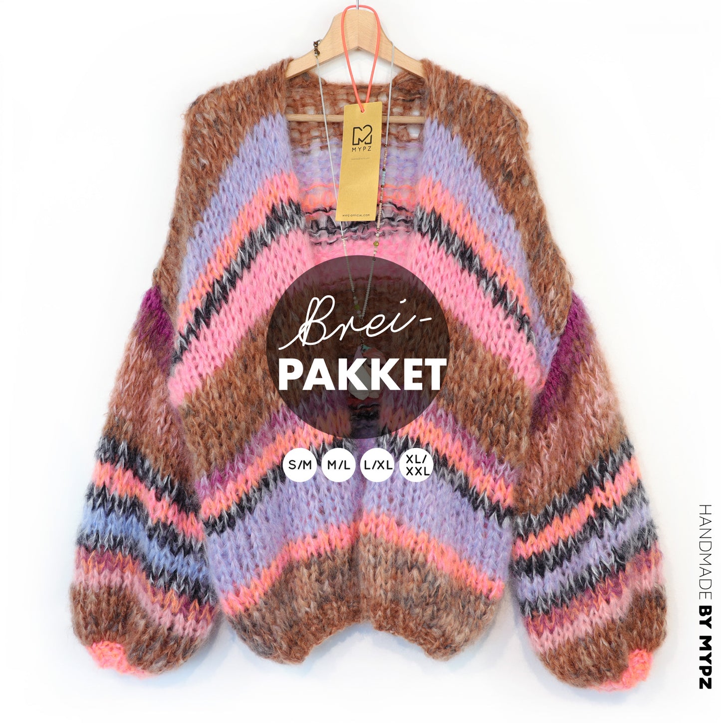 Knitting Kit – MYPZ Chunky Mohair Cardigan Tiger No.15 (ENG-NL-DE)