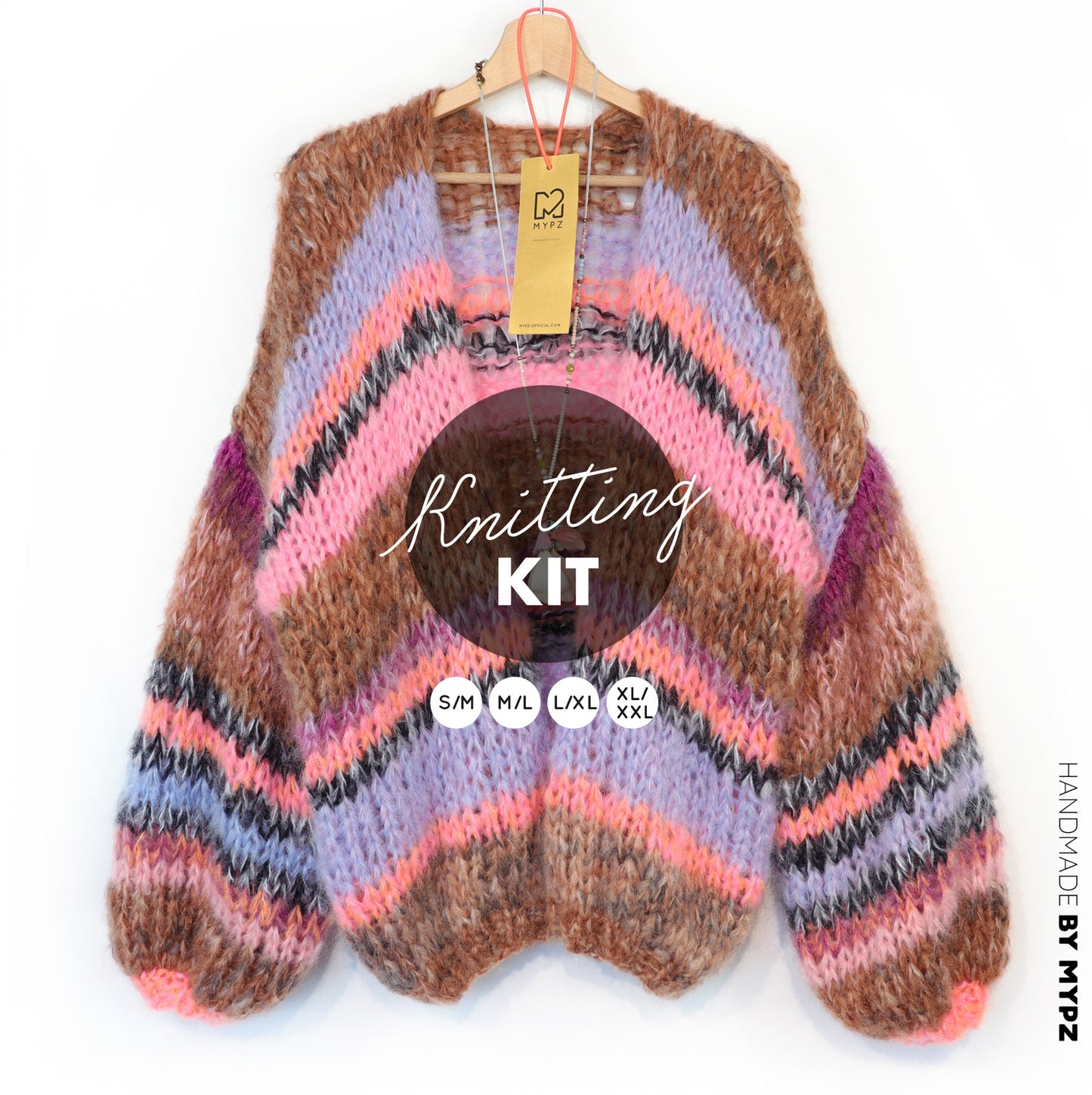 Knitting Kit – MYPZ Chunky Mohair Cardigan Tiger No.15 (ENG-NL-DE)