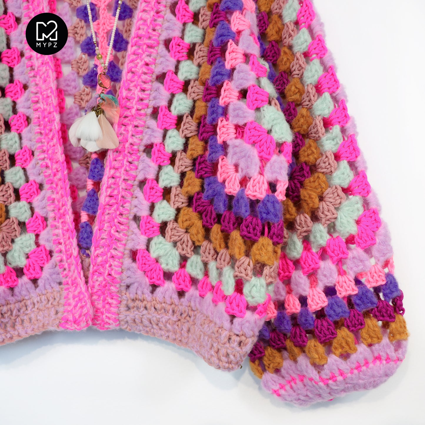 Crochet kit - MYPZ Hexagon Cardigan Violet Pop (ENG-NL-DE)