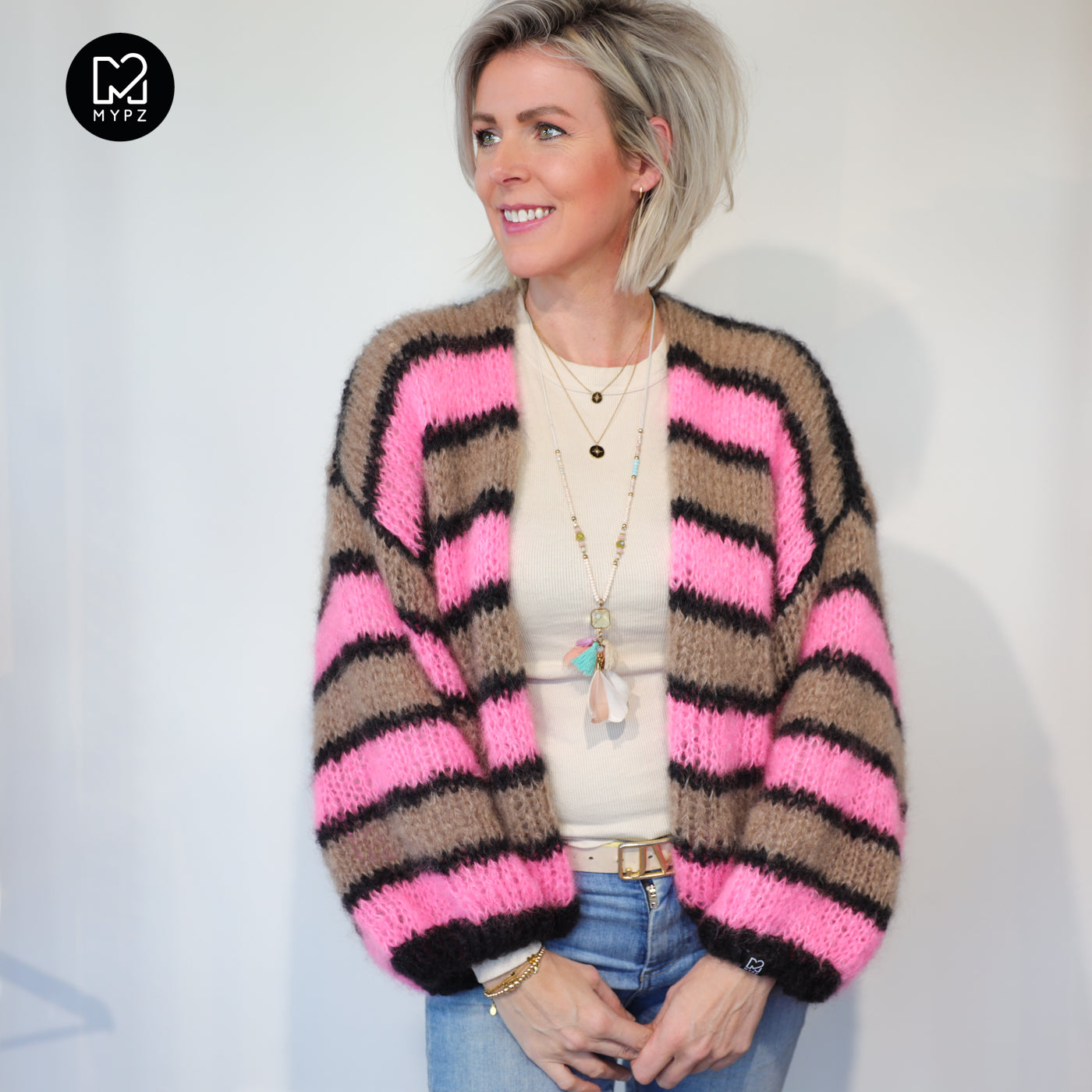 Knitting kit – MYPZ Short Light Mohair Cardigan Zumy No10 (ENG-NL-DE)