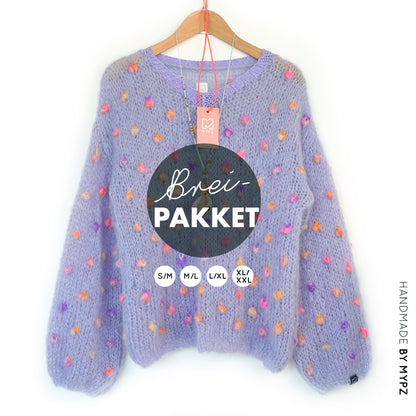 Knitting Kit – MYPZ Light Mohair Pullover Lavender no10 (ENG-NL)