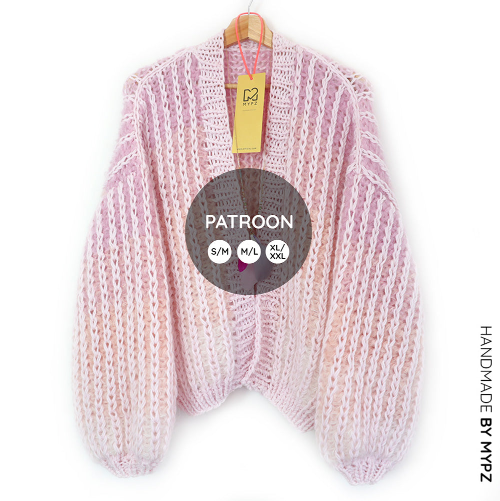 Knit Pattern – MYPZ Chunky Mohair Rib Cardigan Vanilla No.12 (ENG-NL)