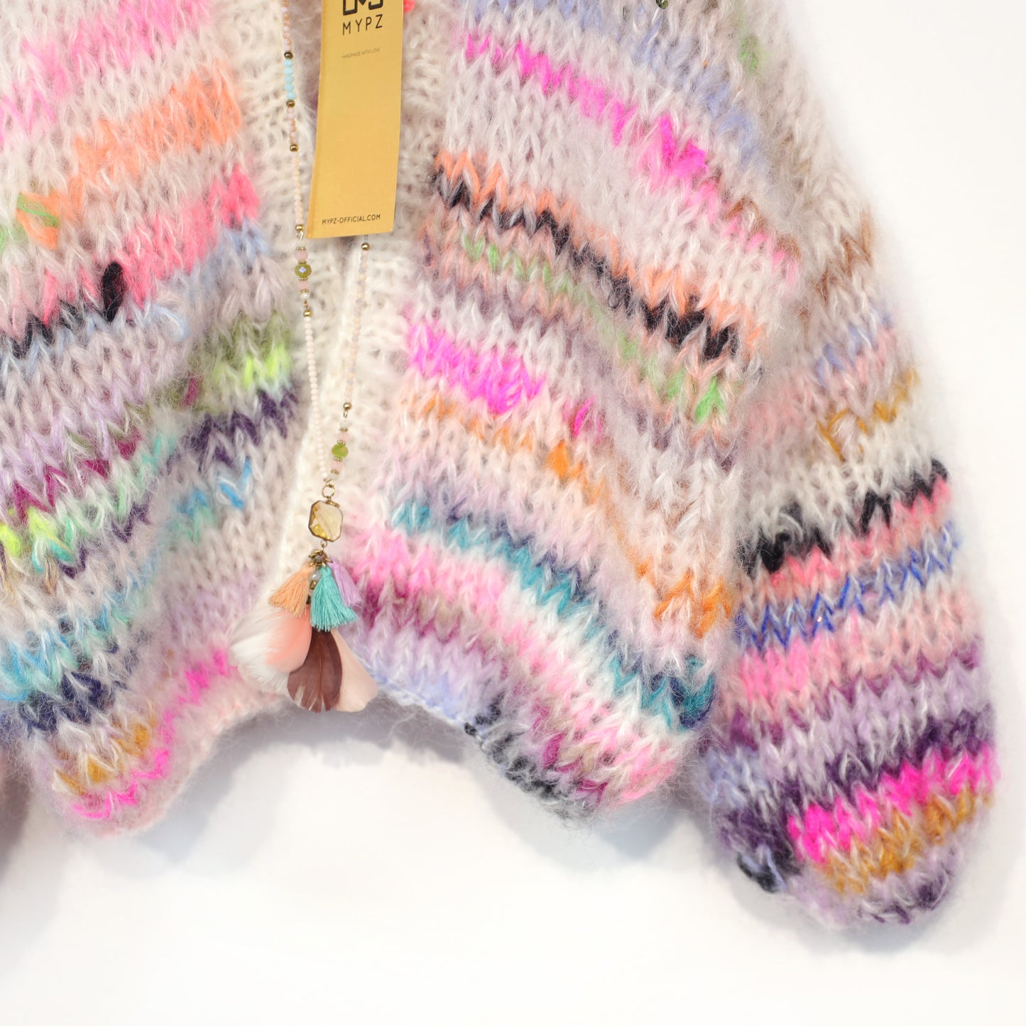 Knitting kit – MYPZ Chunky Mohair Cardigan Scrap Yarn for kids No12 (ENG-NL-DE)