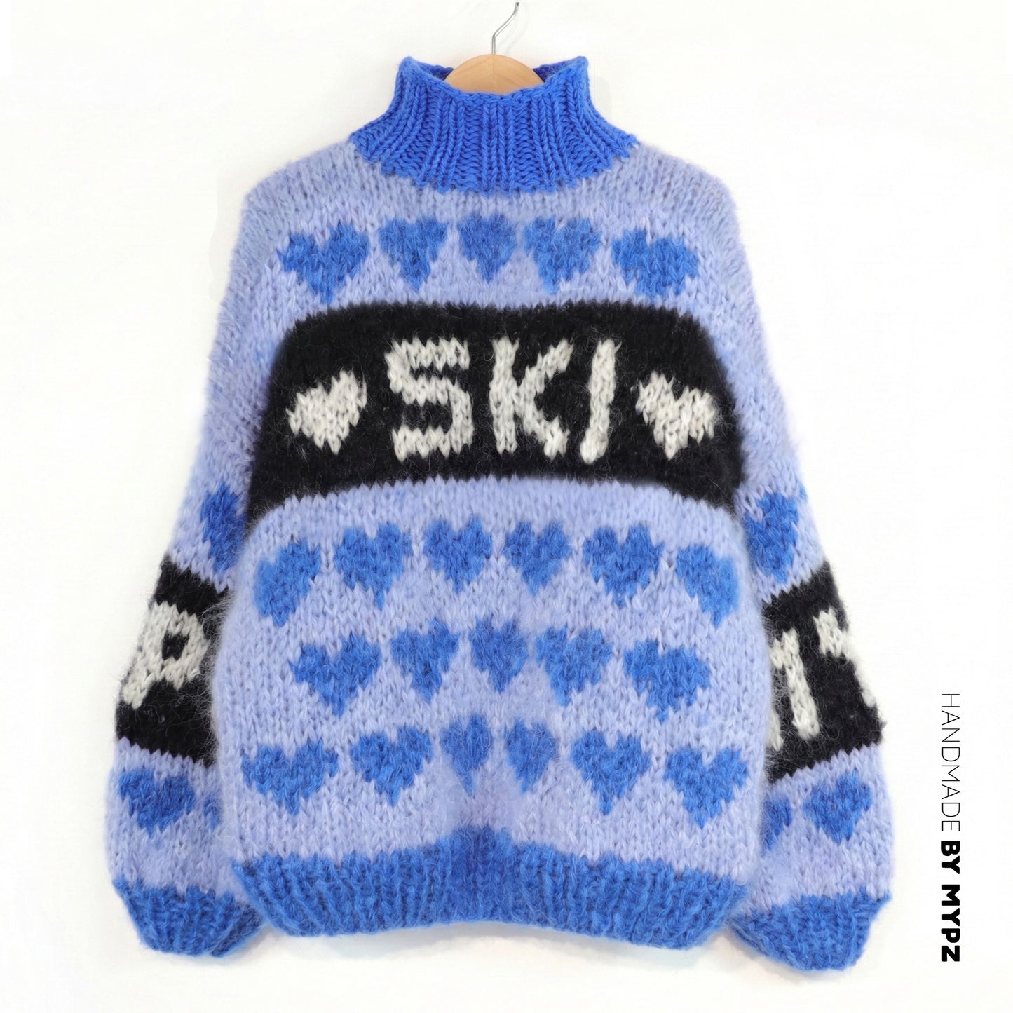 Knitting Kit – MYPZ Chunky Mohair Pullover Alpine Blue No.9 (ENG-NL-DE)