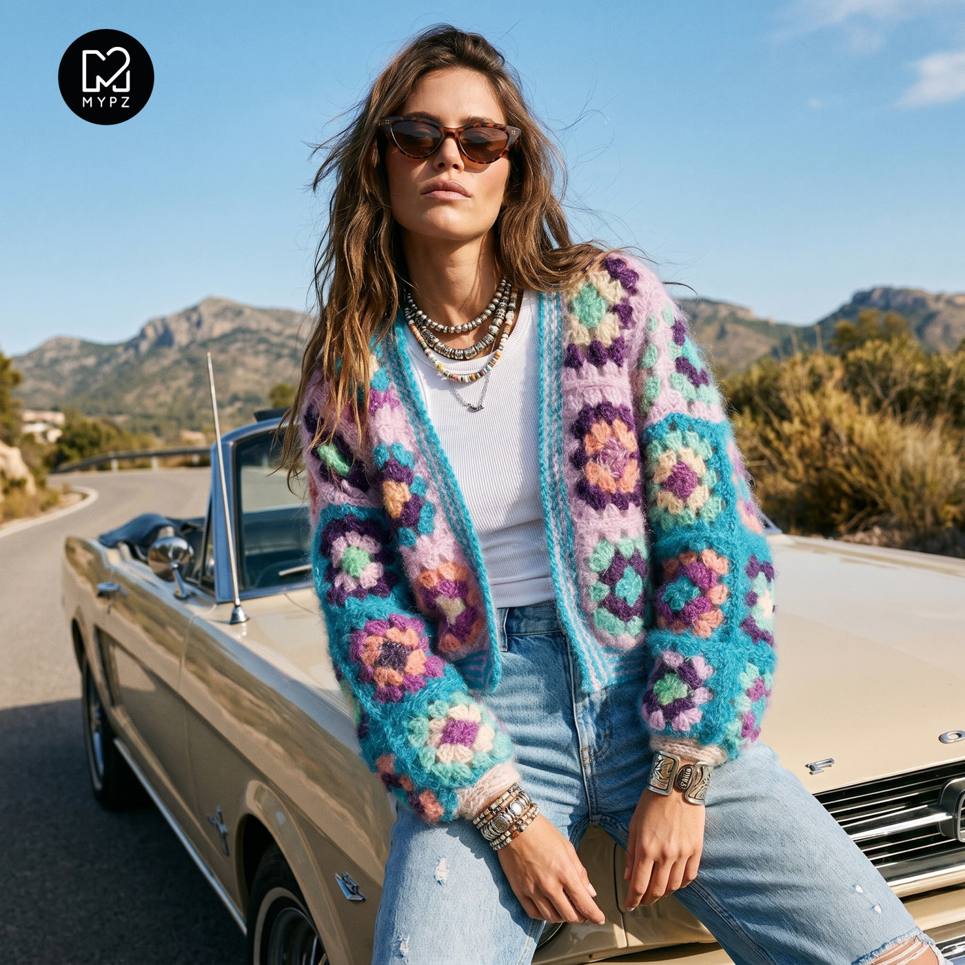 Crochet kit - MYPZ Granny square bomber cardigan Hailey (ENG-NL)