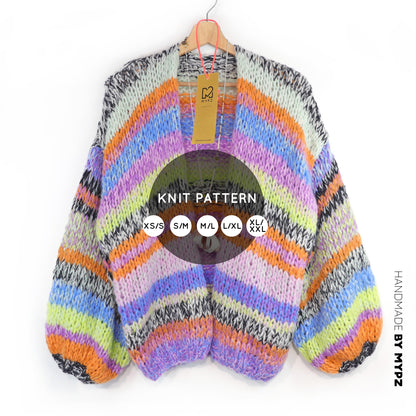 Knitting Pattern – MYPZ Chunky Alpaca Cardigan Fluffy No.12 (ENG-NL-DE)