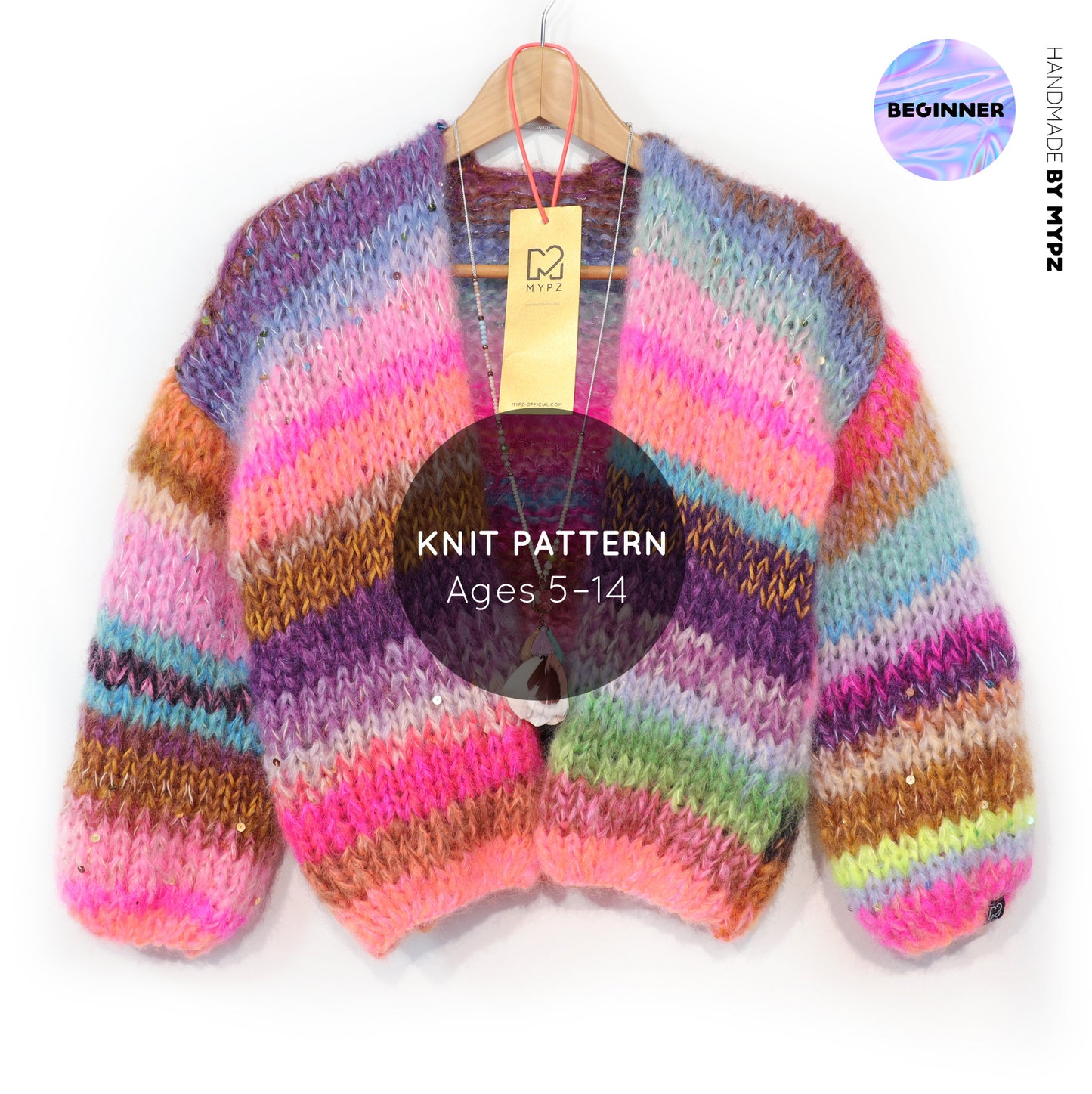 Knit pattern – MYPZ Chunky Mohair Cardigan Unicorn Glow No12 (ENG-NL-DE)