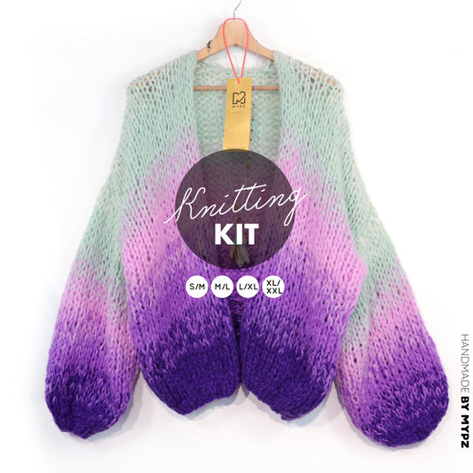 Knitting Kit – MYPZ Chunky Alpaca Cardigan Desert Bloom No.15 (ENG-NL-DE)