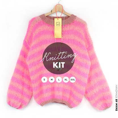 Knitting Kit – MYPZ Light Mohair Pullover Sweet Bubblegum No8 (ENG-DE-NL)