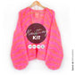 Knitting Kit – MYPZ Short Chunky Mohair Cardigan Orange-Pink No.15 (ENG-NL-DE)