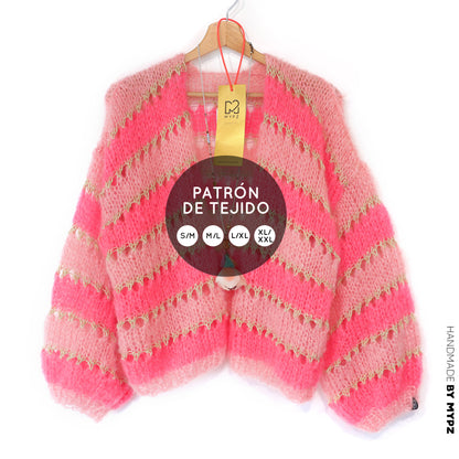 Knit pattern – MYPZ Short Light Mohair Cardigan Summerflow No10 (ENG-NL-DE-FR-ES)