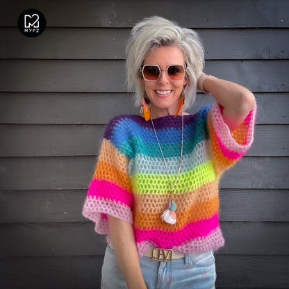 Crochet pattern – MYPZ crochet rainbow top (ENG-NL-DE)