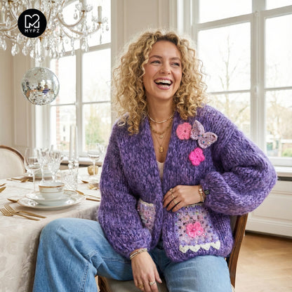 Chunky Mohair cardigan Sandra