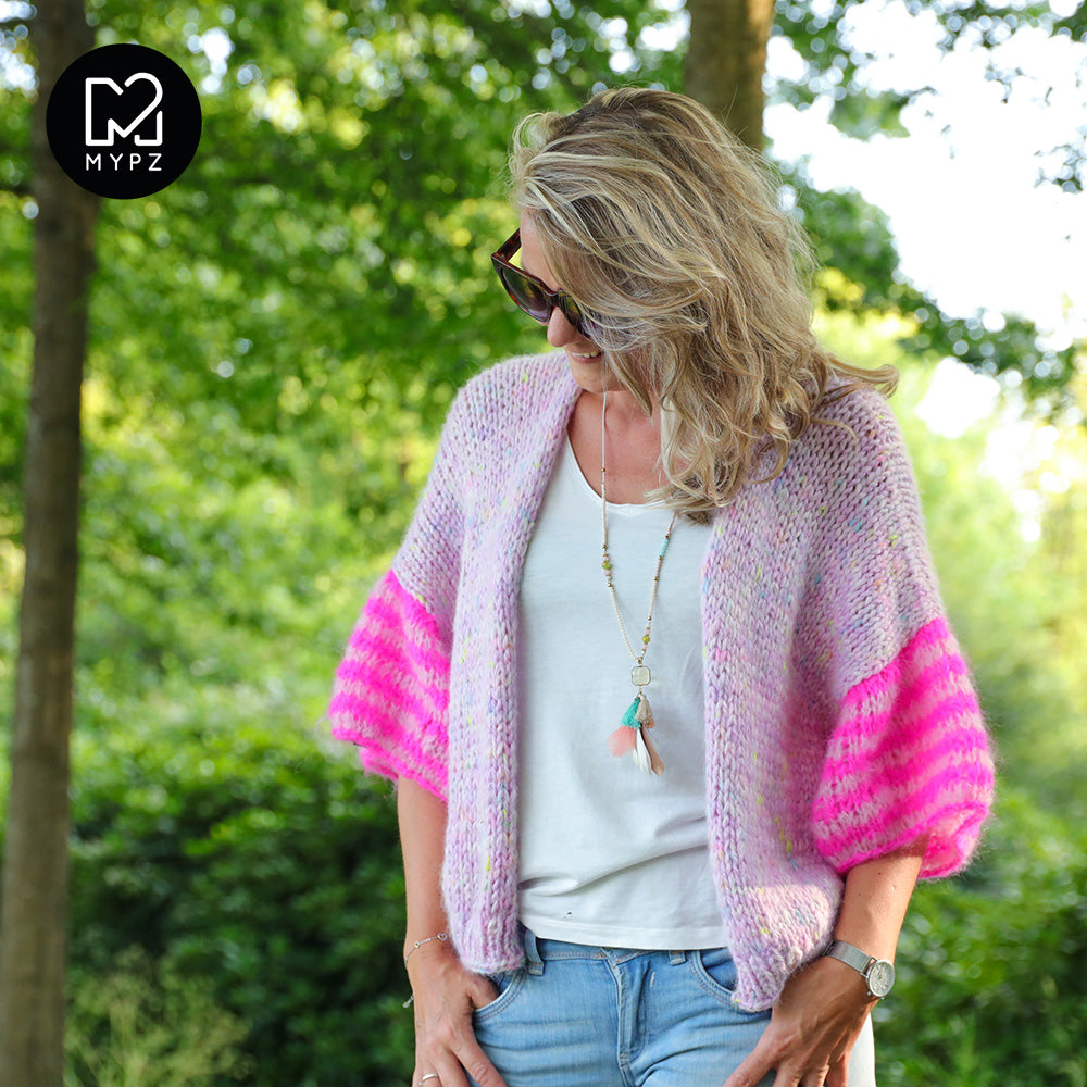 Knitting pattern – MYPZ short Alpaca-Mohair Cardigan Adorable No10 (ENG-NL)