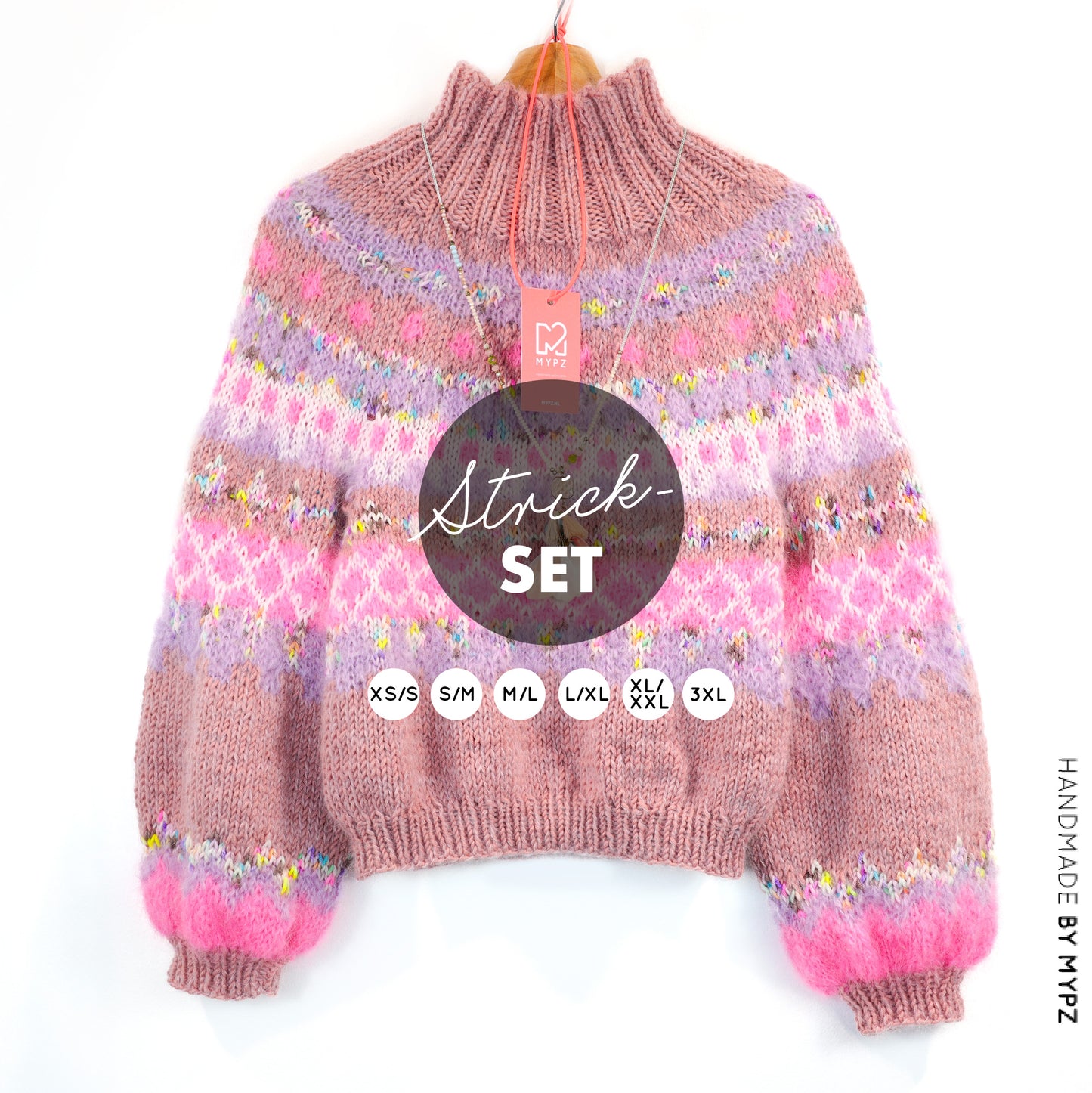 Knitting Kit – MYPZ Nordic top-down sweater Lovely No6 (ENG-NL-DE)