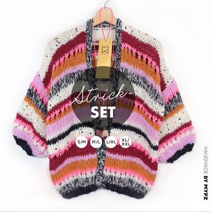 Knitting kit – MYPZ Light Alpaca Cardigan Twinkle Berry No10 (ENG-NL-DE)